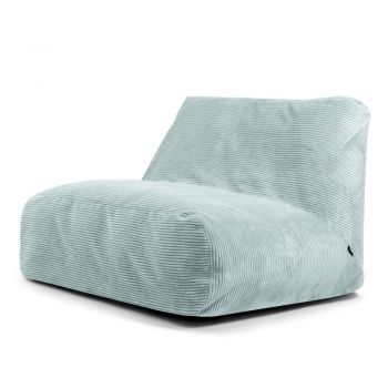 Fotoliu bean bag verde mentă cu tapițerie din catifea reiată Sofa Tube – SLOWDOWN