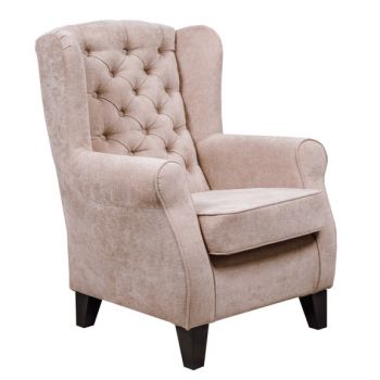 Fotoliu Chandler Capitonat, Bej, Colonial, 84 Cm