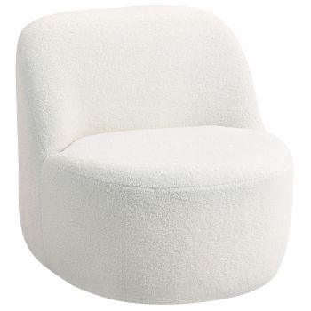 HOMCOM Fotoliu pentru Living în Stil Modern cu Spătar Ergonomic Crem | Aosom Romania