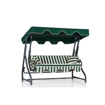 Balansoar cu 3 locuri Ruta 3 Verde 200x165x110 cm Balansoar cu 3 locuri Ruta 3 Verde 200x165x110 cm
