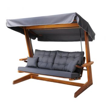 Balansoar cu 3 locuri Sia 2400 Antracit 236x190x175 cm Balansoar cu 3 locuri Sia 2400 Antracit 236x190x175 cm