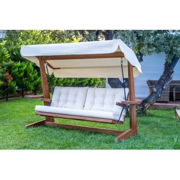 Balansoar cu 3 locuri Viva 2400 Bej 237x100x175 cm Balansoar cu 3 locuri Viva 2400 Bej 237x100x175 cm