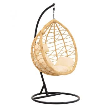 Balansoar cu suport tip scoică de grădină Hudson Negru 109x119x195 cm Balansoar cu suport tip scoică de grădină Hudson Negru 109x119x195 cm