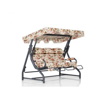 Balansoar de gradina cu 3 locuri Extensibila Shalom, Multicolor, 200x165x110 cm