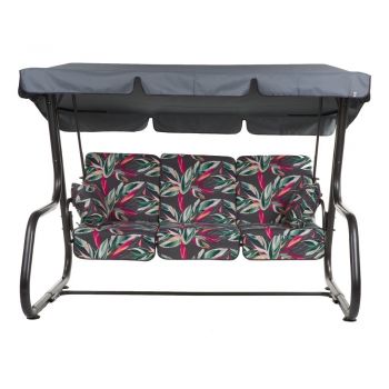 Balansoar de grădină gri închis din metal Rimini – Dajar Balansoar de grădină gri închis din metal Rimini – Dajar