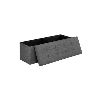 Banca de depozitare, Songmics, 110 x 38 x 38 cm, 300 Kg, LSF77K, Gri Banca de depozitare, Songmics, 110 x 38 x 38 cm, 300 Kg, LSF77K, Gri