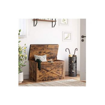 Banca de depozitare, Vasagle, ULHS056X01, Maro Rustic, 29.9 x 15 x 18 cm Banca de depozitare, Vasagle, ULHS056X01, Maro Rustic, 29.9 x 15 x 18 cm