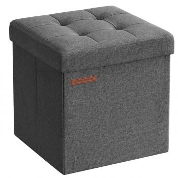 Cufar depozitare Ottoman Songmics Gri 30x30x30 cm Cufar depozitare Ottoman Songmics Gri 30x30x30 cm