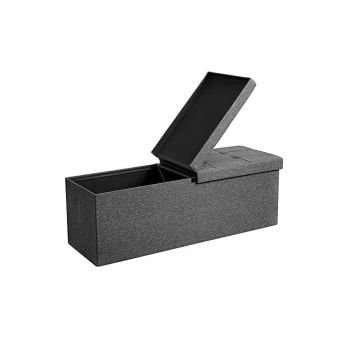 Cutie depozitare, Songmics, LSF76GYZ, Gri, 300 Kg, 110 x 38 x 38 cm Cutie depozitare, Songmics, LSF76GYZ, Gri, 300 Kg, 110 x 38 x 38 cm