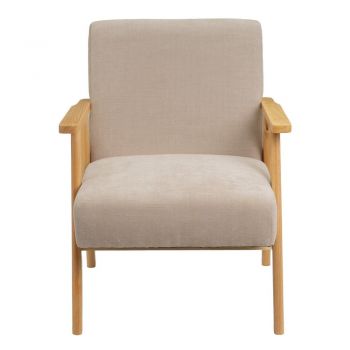 Fotoliu bej cu tapițerie din chenille Vintage – Casa Selección
