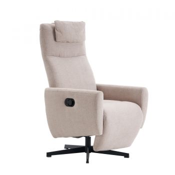 Fotoliu confortabil cu funcție de relaxare, cu bază rotativă și spătar reglabil, 67x80,5x110 cm, Gri