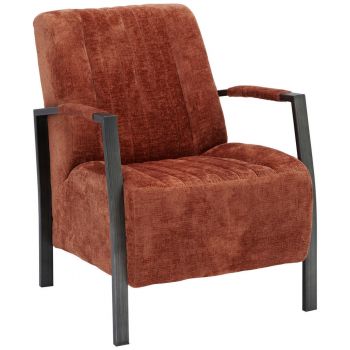 FOTOLIU in metal, textil maro-roșiatic