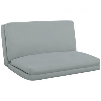 HOMCOM Canapea paresseux șezlong extensibil pliabil în 4 părți, greutate 240 Kg, 137,5 x 85,5 x 74 cm, gri deschis | Aosom Romania