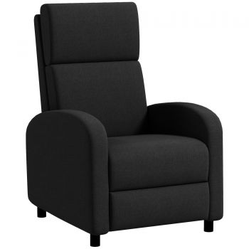 HOMCOM Fotoliu relax fotoliu inclinabil salon fotoliu de relaxare - spătar reglabil până la 160° suport pentru picioare integrat | Aosom Romania