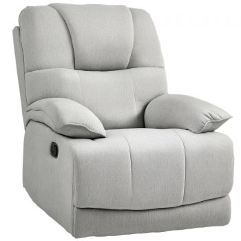 HOMCOM Scaun de relaxare, ajustabil, confortabil, 89x101x105 cm, Gri | Aosom Romania