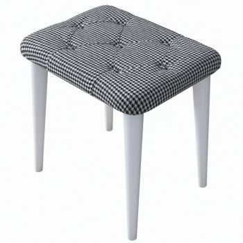 Pouffe BM101, Negru- Alb Pouffe BM101, Negru- Alb