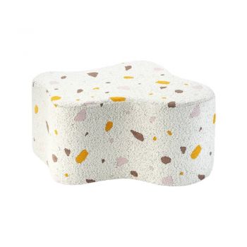 Puf de copii alb cu tapițerie din țesătură bouclé/cu tapițerie din chenille Terrazzo Cloud – Wigiwama Puf de copii alb cu tapițerie din țesătură bouclé/cu tapițerie din chenille Terrazzo Cloud – Wigiwama