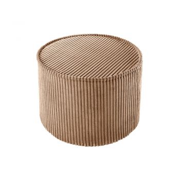 Puf de copii maro cu tapițerie din catifea reiată – Wigiwama Puf de copii maro cu tapițerie din catifea reiată – Wigiwama