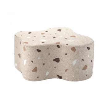 Puf de copii maro deschis cu tapițerie din țesătură bouclé/cu tapițerie din chenille Terrazzo Cloud – Wigiwama Puf de copii maro deschis cu tapițerie din țesătură bouclé/cu tapițerie din chenille Terrazzo Cloud – Wigiwama