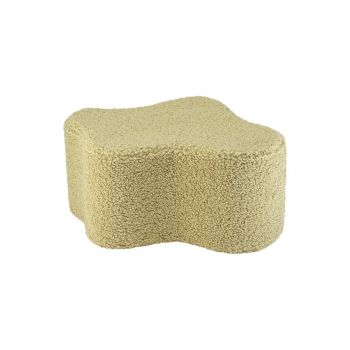 Puf de copii verde cu tapițerie din țesătură bouclé Cloud – Wigiwama Puf de copii verde cu tapițerie din țesătură bouclé Cloud – Wigiwama
