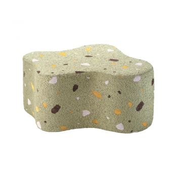 Puf de copii verde cu tapițerie din țesătură bouclé/cu tapițerie din chenille Terrazzo Cloud – Wigiwama Puf de copii verde cu tapițerie din țesătură bouclé/cu tapițerie din chenille Terrazzo Cloud – Wigiwama
