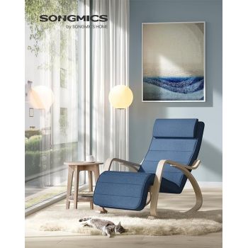 Scaun balansoar, Songmics, Albastru, 121.5x67x84 cm Scaun balansoar, Songmics, Albastru, 121.5x67x84 cm
