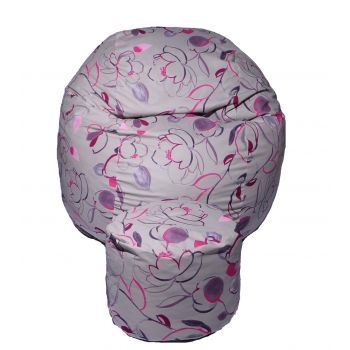 Set Fotoliu King Size cu Otoman (suport picioare), Material Textil - Flower Buds