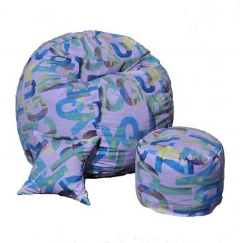 Set Fotoliu King Size cu Otoman (suport picioare) si Perna, Material Textil - Serenity