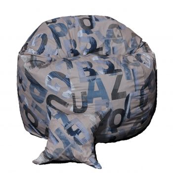 Set Fotoliu King Size cu Perna, Material Textil - Army Scrabble