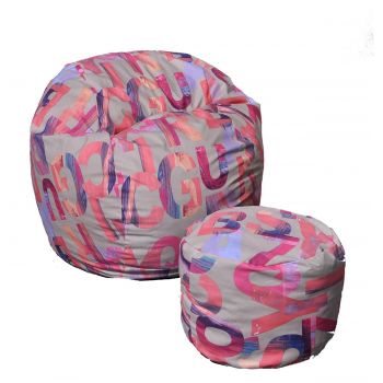 Set Fotoliu Matusalem cu Otoman (suport picioare), Material Textil - Crimson