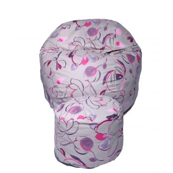 Set Fotoliu Matusalem cu Otoman (suport picioare), Material Textil - Flower Buds