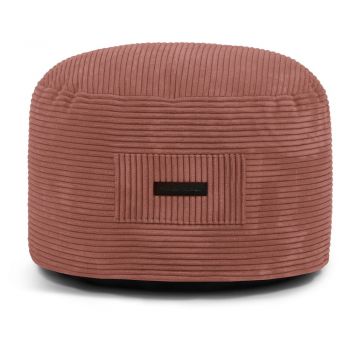 Taburet cărămiziu cu tapițerie din catifea reiată Om 60 – SLOWDOWN