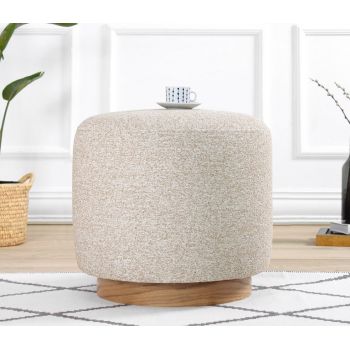 Taburet puf Cheriton Bej 45x42 cm