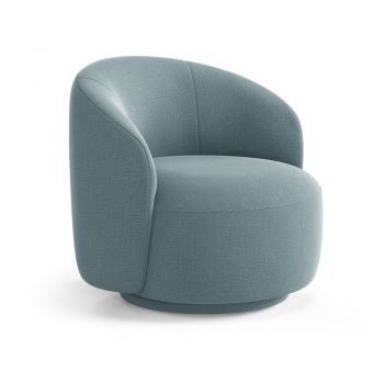 Fotoliu albastru deschis pivotant Letizia – Micadoni
