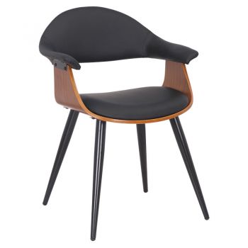 Fotoliu Austen PU negru-circuit nuc 52x56 Fotoliu Austen PU negru-circuit nuc 52x56