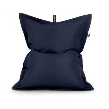 Fotoliu bean bag albastru închis cu tapițerie din imitație de piele Pad L – So Soft?