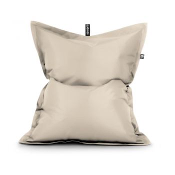 Fotoliu bean bag bej cu tapițerie din imitație de piele Pad L – So Soft?