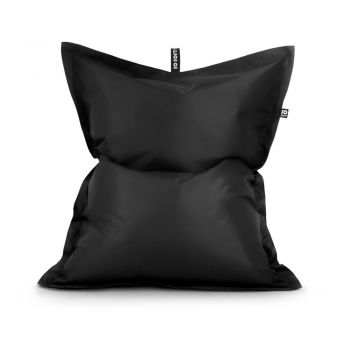 Fotoliu bean bag negru cu tapițerie din imitație de piele Pad XXL – So Soft?