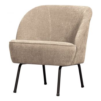 Fotoliu bej cu tapițerie din chenille Vogue – WOOOD