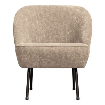 Fotoliu bej cu tapițerie din chenille Vogue – WOOOD