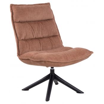 Fotoliu Blizzard, Actona, 70x80x98 cm, rotativ, tesatura Chenille/otel, rosewood