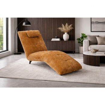 Fotoliu șezlong Rubin, design relaxare, cadru lemn esență tare și PAL, arcuri sinusoidale și poliuretan, picioare metalice H 8,7 cm, 133x166 cm, bej, personalizabil