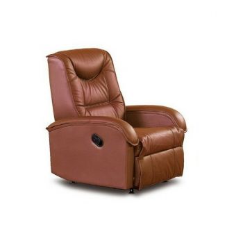 Fotoliu Jeff culisant, design modern și funcție de relaxare, piele ecologică, 85x93(163)x101(83) cm, maro Fotoliu Jeff culisant, design modern și funcție de relaxare, piele ecologică, 85x93(163)x101(83) cm, maro