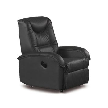 Fotoliu Jeff culisant, design modern și funcție de relaxare, piele ecologică, 85x93(163)x101(83) cm, negru Fotoliu Jeff culisant, design modern și funcție de relaxare, piele ecologică, 85x93(163)x101(83) cm, negru