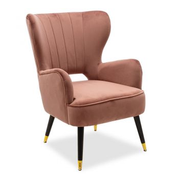 Fotoliu Larkcatifea neagra 65x74x90cm Fotoliu Larkcatifea neagra 65x74x90cm