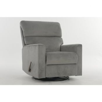Fotoliu Leona, recliner rotativ și basculant, confort avansat și design modern, material textil rezistent, culoare gri Fotoliu Leona, recliner rotativ și basculant, confort avansat și design modern, material textil rezistent, culoare gri
