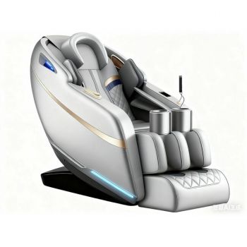 Fotoliu masaj gravitație zero, funcție încălzire, funcție bluetooth, role picioare, airbag complet, Controler tactil LED