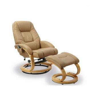 Fotoliu Matador electric cu taburet, funcție masaj și încălzire, piele ecologică, 71x76x103 cm, bej Fotoliu Matador electric cu taburet, funcție masaj și încălzire, piele ecologică, 71x76x103 cm, bej
