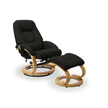 Fotoliu Matador electric cu taburet, funcție masaj și încălzire, piele ecologică, 71x76x103 cm, negru Fotoliu Matador electric cu taburet, funcție masaj și încălzire, piele ecologică, 71x76x103 cm, negru