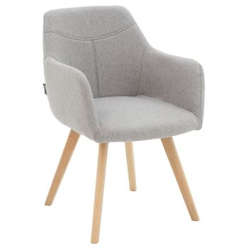 Fotoliu Nasima din tesatura  Gri-Natural 57x58x84cm